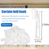 Adjustable Pinch Pleat Curtain Hooks Curtain Clips Plastic 50 Pieces