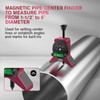 Magnetic Pipe Center Finder Tool, Y-Shape Pipefitter Gauge with Adjustable