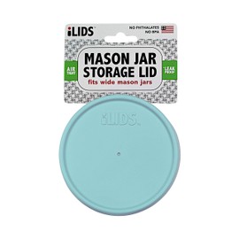 iLIDS Mason Jar Storage Lid, Wide Mouth, USA Made, Ocean Colors, Pack of 3