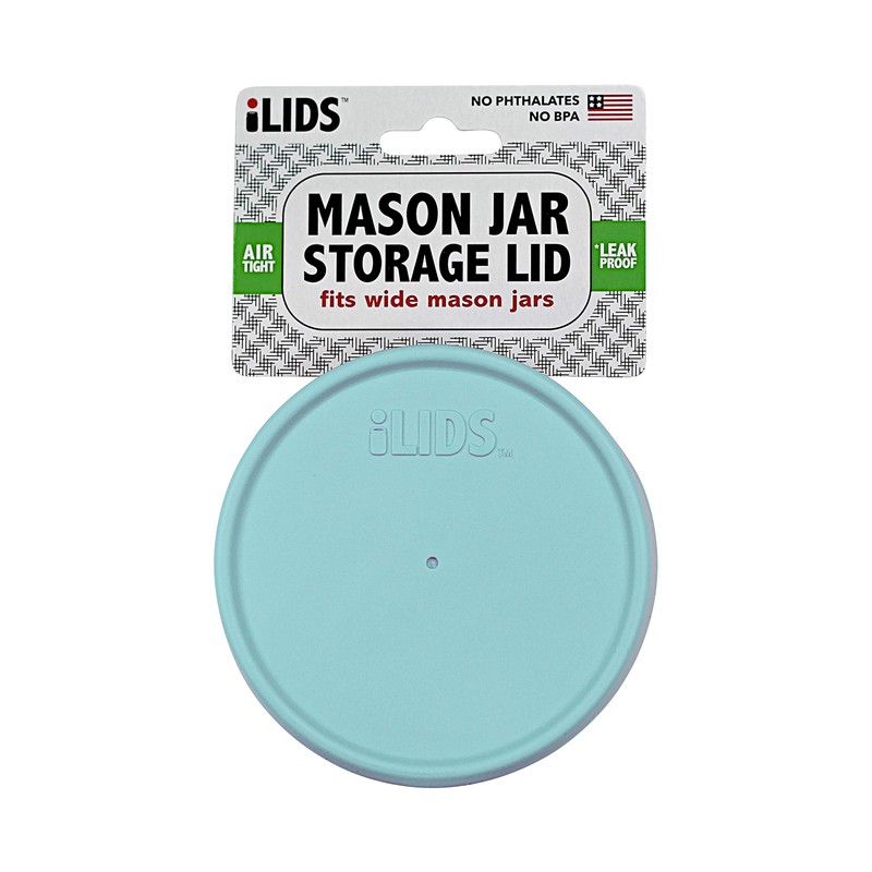 iLIDS Mason Jar Storage Lid, Wide Mouth, USA Made, Ocean