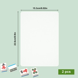 Sinbana 2pcs Mahjong Tile Mixer Shufflers, PVC Premium Durable Mahjong Tile Mixers Cards Practical Shuffling Tool Gift Accessories for Friend Family Enthusiasts (Clear)