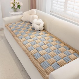 OstepDecor Dog Bed Cover Dog Blanket for Couch, Sofa Covers Washable Pet Couch Cover Protector, Anti-Slip Dog Bed Mat Couch Protector for 2-3 Cushion Sofa (27.6 x 82.7 Inch, Brown Grey)