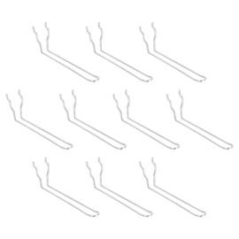 sourcing map 10Pcs Pegboard Hooks, 4 Inch Stainless Steel Peg Board Display Hook Metal Hanging Organizer Accessories for Garage Office Kitchen Stores, Silver