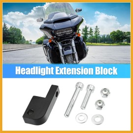Partuto 1 Set Headlight Extension Block for Harley Davidson Dyna T-Sport 39-49mm Fairing Front End Headlight Mounting Block Replacement