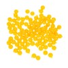 100pcs Yellow TPR Semi-Floating Fishing Lures with Corn Scent, 0.8cm/1cm