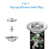 Niaciswe Pop-up Kitchen Sink Plug 3-in-1 Kitchen Sink Strainer Kitchen