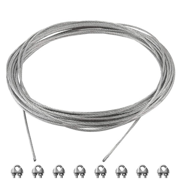E&K Sunrise Shade Sail Hardware Kit,168 Feet Wire Rope and