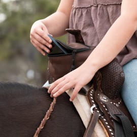 Aylev Horse Saddle Bag, Brown Pommel Bag, Horse Tack, Horse Gifts, Saddle Accessories