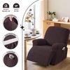 TAOCOCO Stretch Recliner Chair Covers 4 Piece, Chocolate