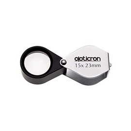 Opticron Folding Metal Loupe Magnifier 15x 23mm (0.9")