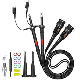 Cleqee Oscilloscope Probe 200MHz Fully Insulated BNC End Probe Accessory Kit 1X 10X P2200