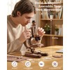 ROKR Wooden 3D Puzzle Building Kit, Real Optical Microscope with