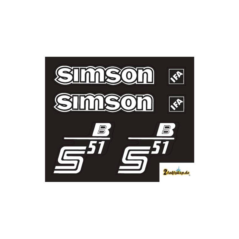 Simson S51B IFA Stickers Transparent Set of 6