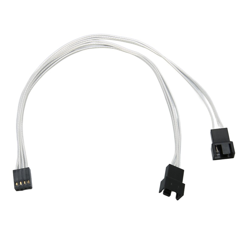4pcs PWM Fan Extension Cable 4 Pin Silver Coated Copper