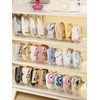NUOLUTH Clear Acrylic Kids Shoe Rack for Closet Organizers and