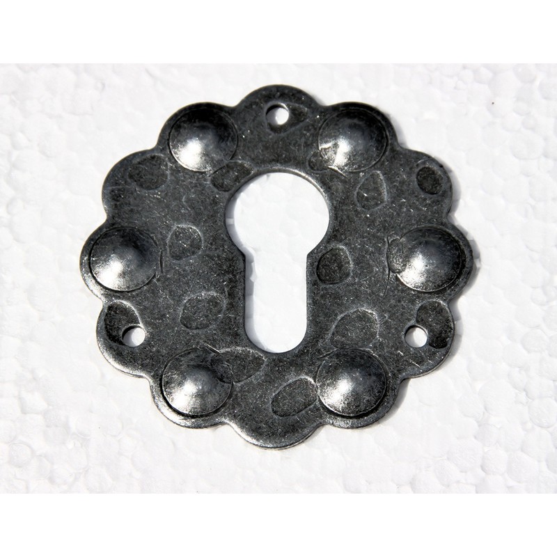 UHRIG 2x Wrought Iron Rosette for PZ Lock Forged Steel