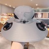 Solar Fan Wide Brim Hat for Outdoor Cooling – USB