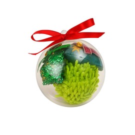 Haourlife Christmas Cat Toys Gift Ball with 4 Pieces – Green Holiday Ornament Cat Toy Set with Catnip, Crinkle, Plush and Ribbon Toys for Indoor Cats