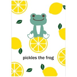 Nakajima Corporation Frog Pickle Postcard Lemon 195029-24 Size: H 5.8 x W 4.1 x D 0.04 inches (14.8 x 10.5 x 0.1 cm)