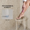 GOIOOIA Acrylic Corner Shower Stool for Shaving Legs 11.65" D