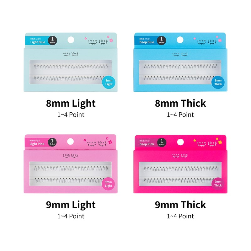 CCAMBBAK Original Light/Thick Eyelashes (10mm (Brown), 2Point)