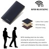 VISOUL Mens Checkbook Leather Wallets Long Bifold Wallets for Men