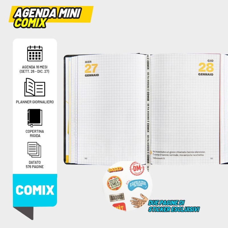 COMIX - Agenda 2027 Giornaliera 16 Mesi, Diario per Scuole