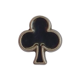 PIN FIORI Samen Spielkarten Poker - Handgefertigte Anstecknadel Made in Italy versilbert und von Hand emailliert