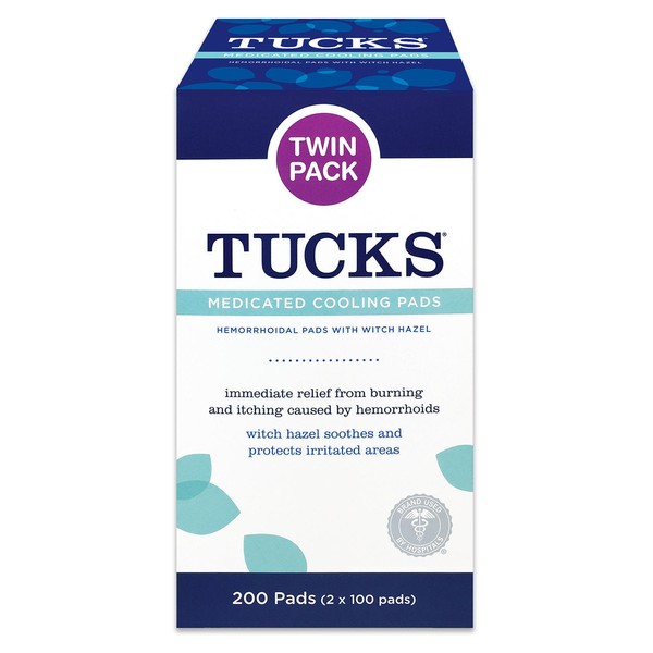 Tucks Medicated Cooling Hemorrhoidal Pads With Witch Hazel, 200 Count