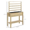 Outsunny Wooden Raised Garden Bed with Trellis, Elevated Planter Box