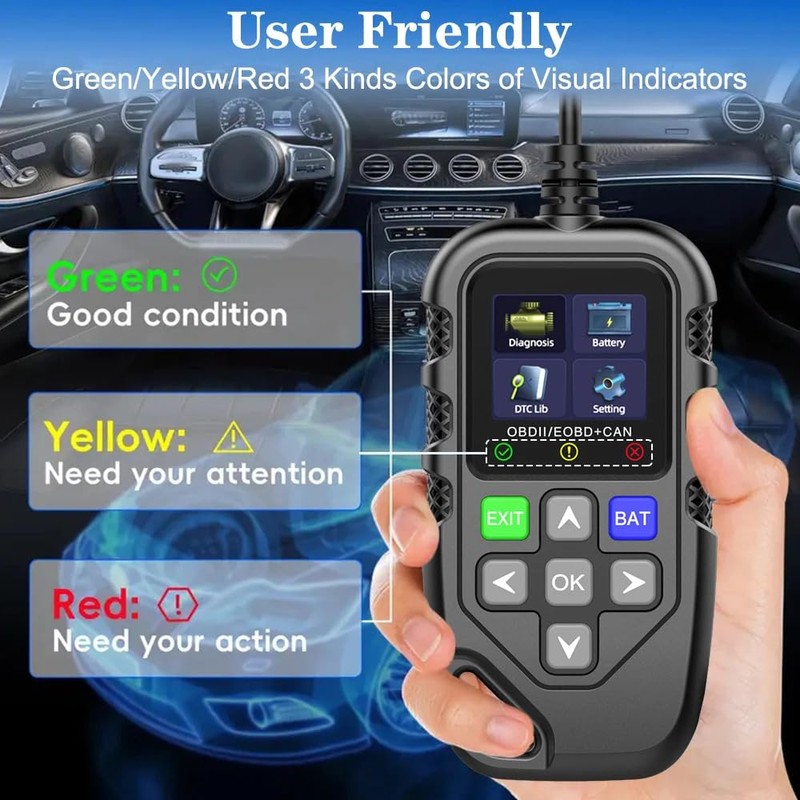 Mengshen Car OBD2 Scanner Check Engine Fault Code Reader with