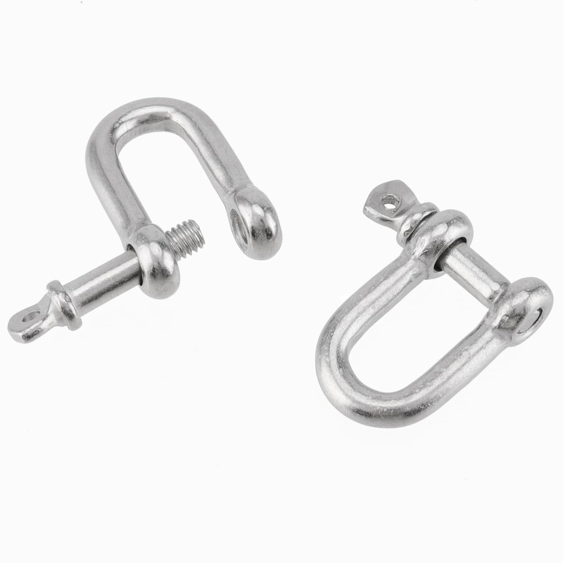 PUCSIQ Pack of 20 Shackles D Shape M4 Stainless Steel