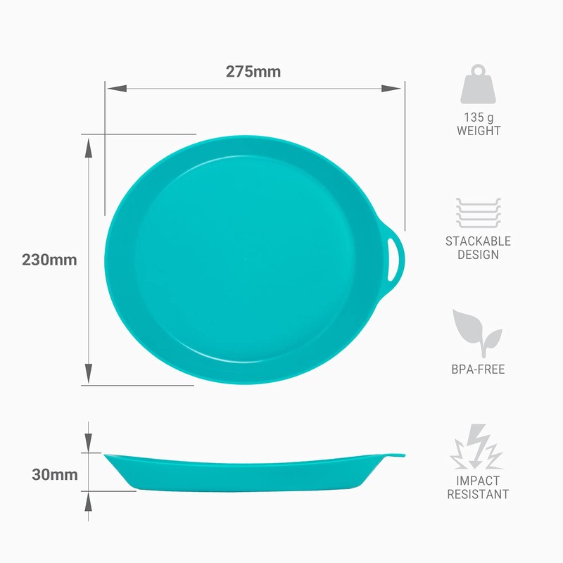 Lifeventure Ellipse Plastic Plate For Camping, Travel & Outdoor -