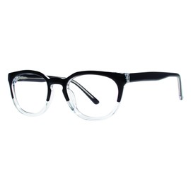 Genius Unisex Eyeglasses - Modern Collection Frames - Black/Crystal 47-21-140