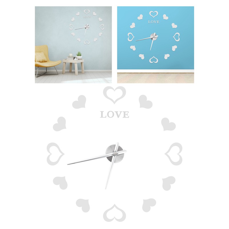 Innovative DIY Wall Clock Acrylic Mirror Surface Wall Sticker Clock