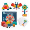 Juego 180 Bloques Madera Patrón Tangramas, Rompecabezas Geom
