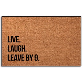 Wulidrom Live Laugh Leave by 9 pm Inside Front Door Mat for Front Door Inside, Outdoor Door Mats for Home Entrance Rugs Indoor Floor Mats for Entryway 30"X18"