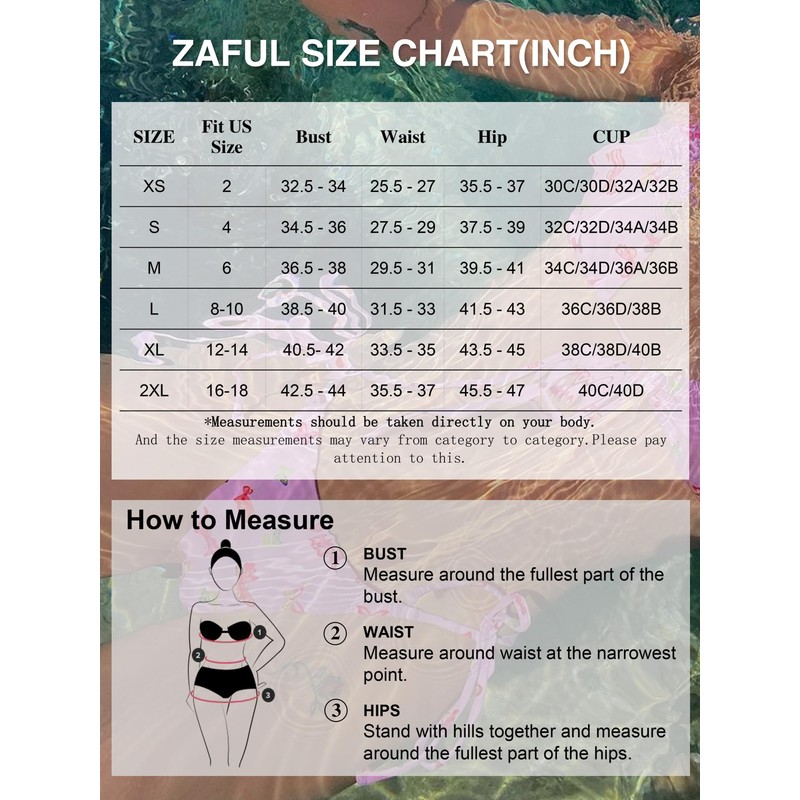 ZAFUL - Bikini triangular para mujer, traje de baño de