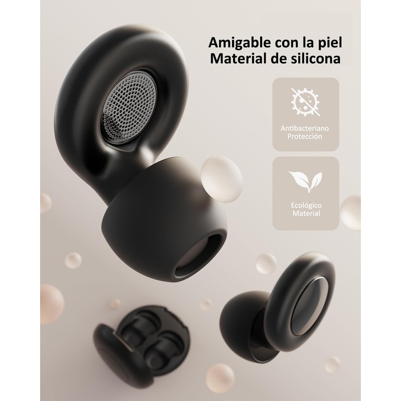 QIKKOP Tapones Auditivos para Dormir, Reducción de Ruido 45 dB,