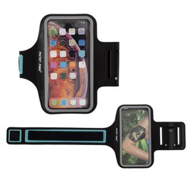 DFV mobile - Berufsausrüstung Armbandtasche Sport Armband Wasserabweisende aus Neopren Premium für Saiet Sicuro Smart Sts551 (2021) - Schwarz
