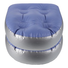 EXHUMKY Confezione da 2 cuscini gonfiabili per vasca da bagno, ispessiti, con ventose, blu, per spa, personalizzabili, antiscivolo, comodi, per vasca da bagno e sauna
