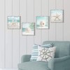 Beach Framed Wooden Wall Art: Ocean Artwork Set of 4