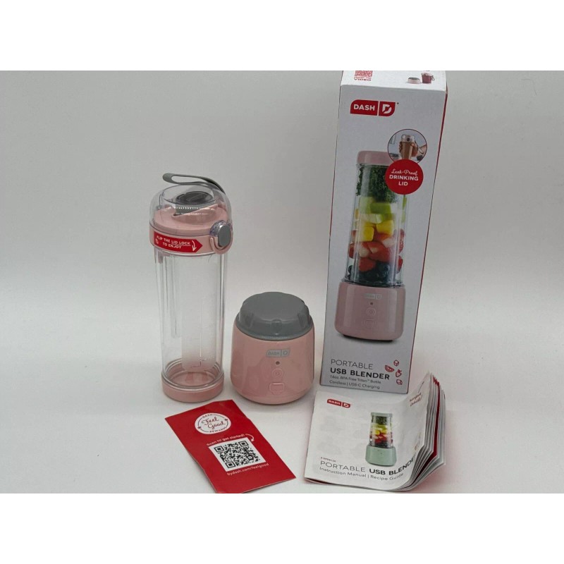 Dash 16oz Portable Rechargeable Blender with Sport Cap Rose