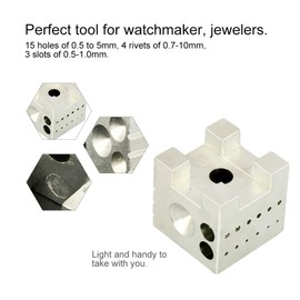 VGEBY Watch Dapping Block, Carbon Steel Watch Riveting Stakes Doming Block Watch Repair Tools Watch Tools & Accessories Watchmaker Tools
