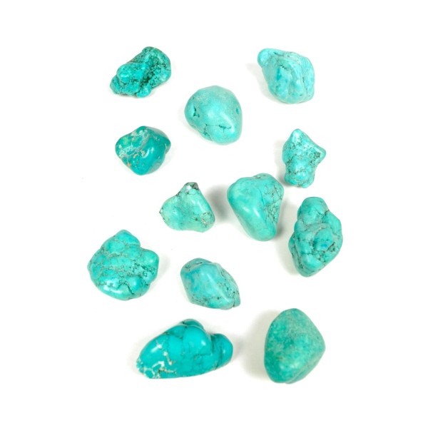 Turquoise Tumbled Polished Gemstone Set of 12