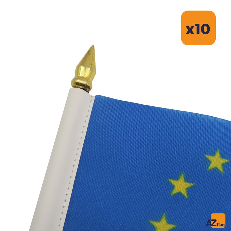 AZ FLAG Pack of 10 Mini Table Flags Europe 15