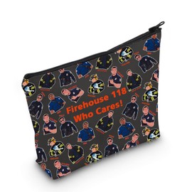 MNIGIU 911 TV Series Inspired Cosmetic Bag Firefighter Gift Funny TV Characters Makeup Bag First Responder Gift TV Series Fan Gift (Firefighter Lover Bag)