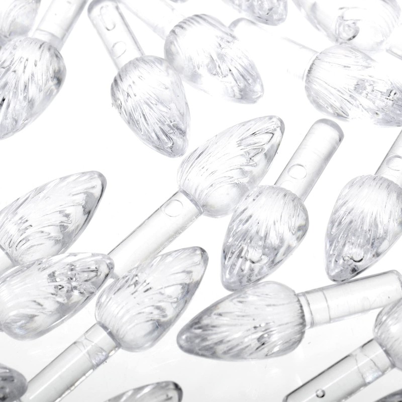 100 Pieces Plastic Christmas Tree Bulbs and 5 Stars Replacement