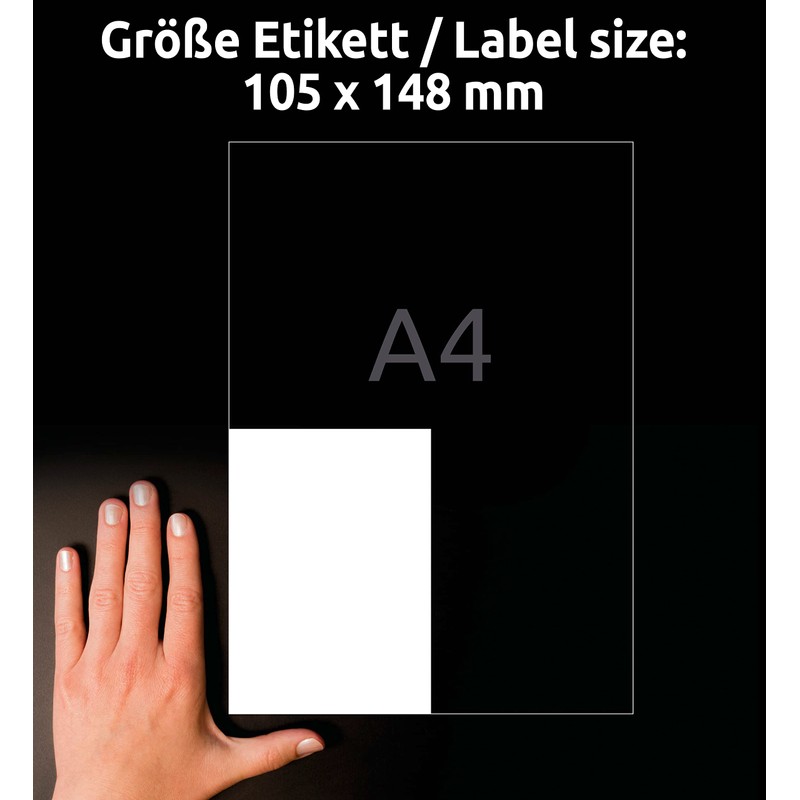 Avery Zweckform 6124 Labels 148x105 mm 10 Sheets for Inkjet