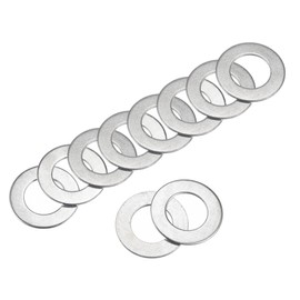 sourcing map 70mm x 40mm x 3mm Carbon Steel Flat Washer for Screw Bolt 10Pcs
